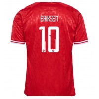Camisa de Futebol Dinamarca Christian Eriksen #10 Equipamento Principal Europeu 2024 Manga Curta